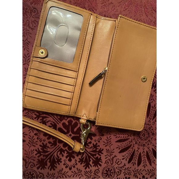 Brahmin DEBRA PHONE WRISTLET WALLET TAN THATCHER - Picture 5 of 10